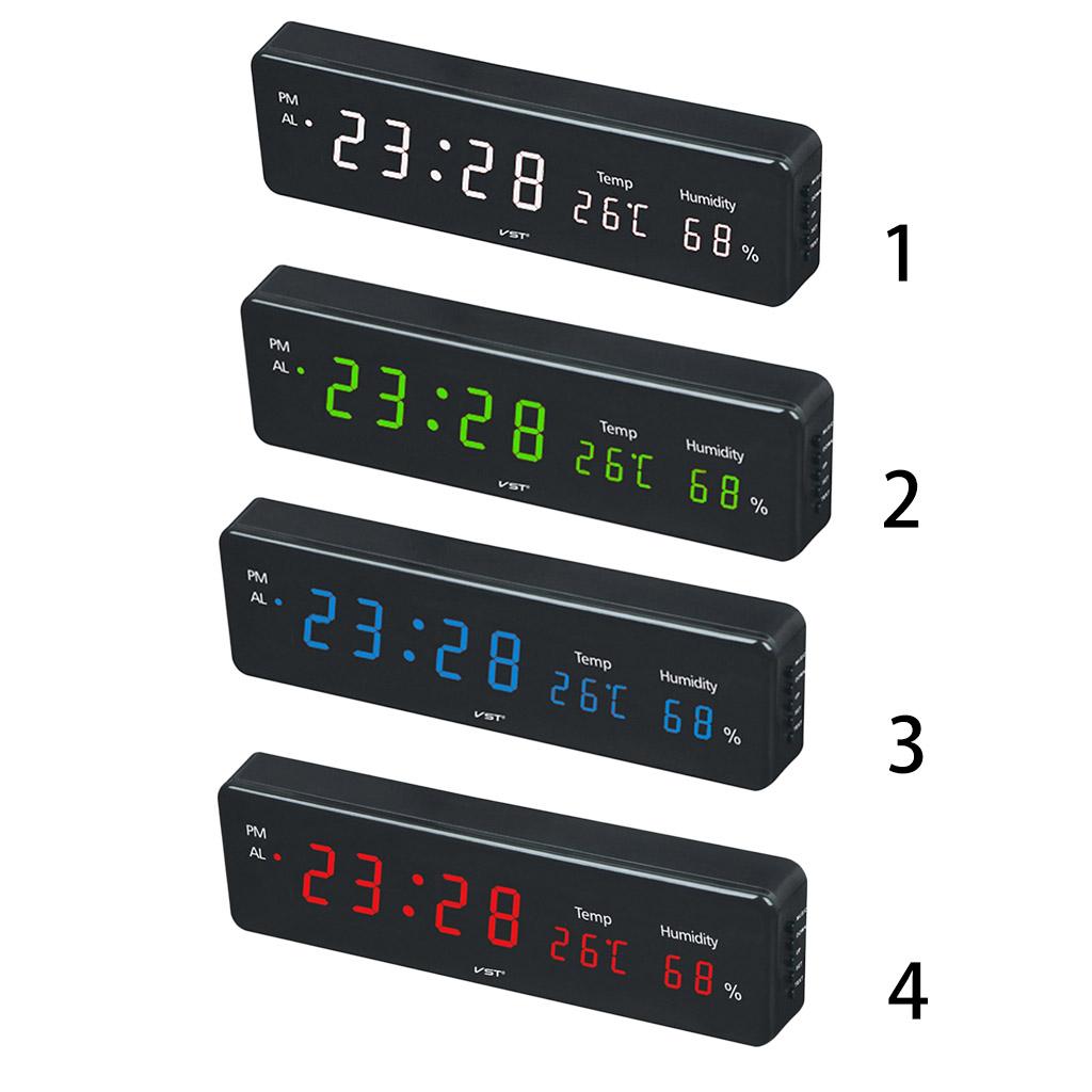 Led Digital Alarm Clock Temperature Humidity Display Clock