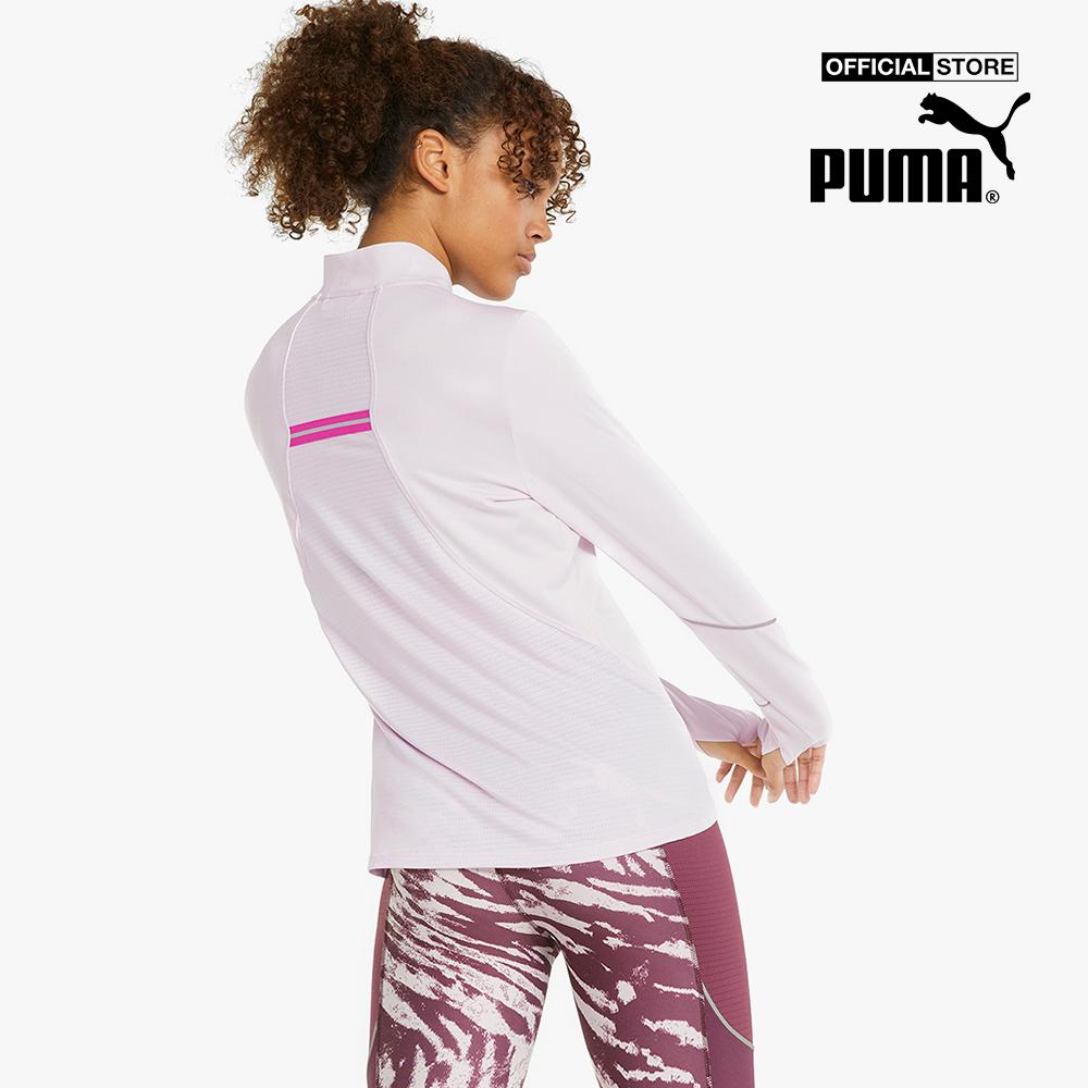PUMA - Áo thể thao nữ tay dài cổ trụ 5K Knit Half Zip Running 521390-17