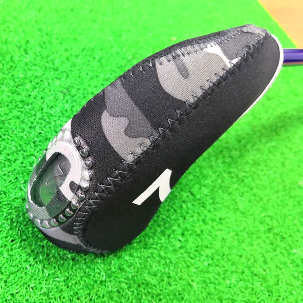 10pcs / Pack Nylon Golf Iron Cover Set, Golf Club Head Cover, Soft Cover
