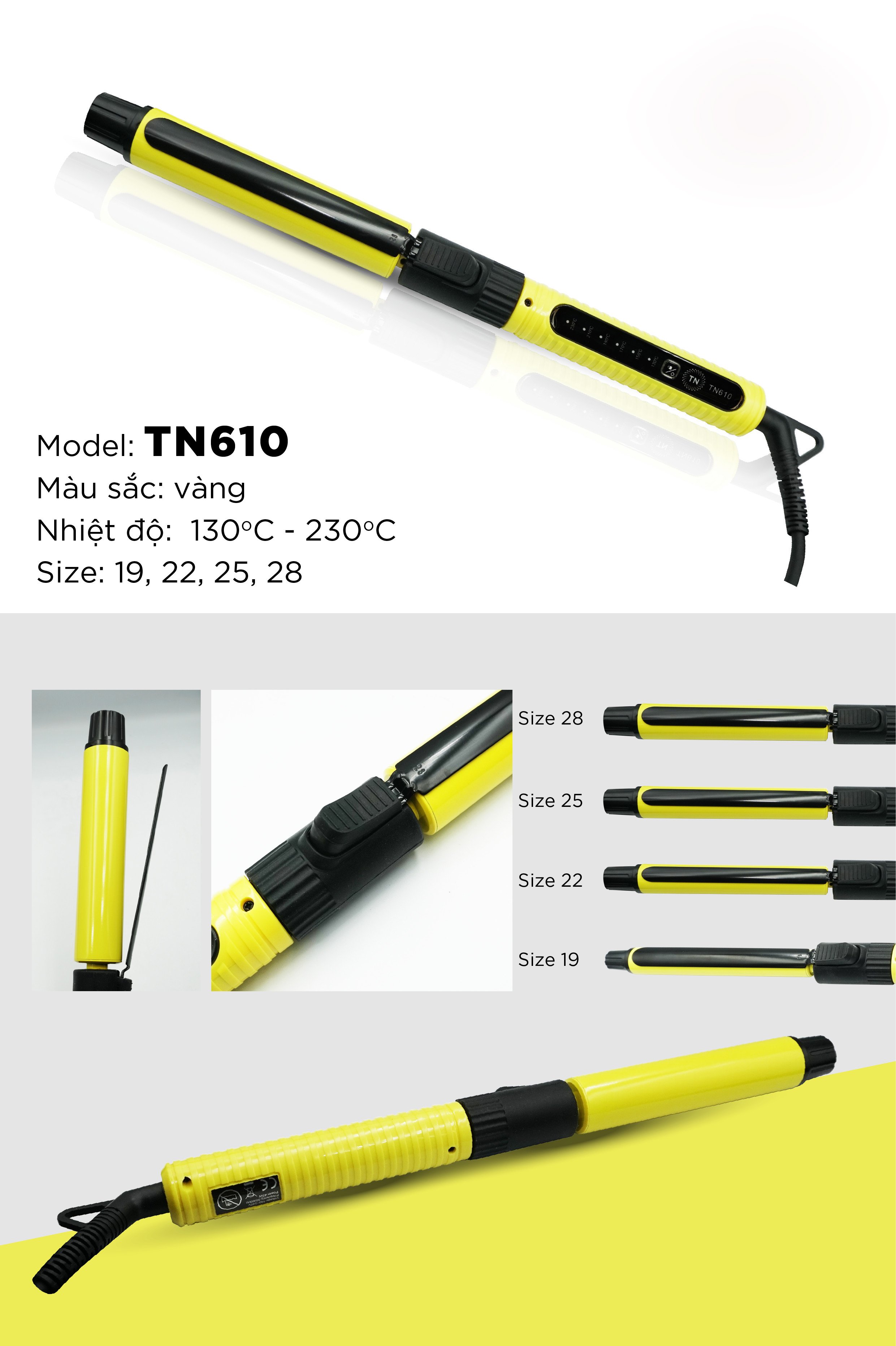 KẸP UỐN LỌN CAO CẤP - TRỤC XOAY