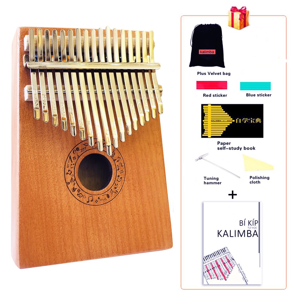 Đàn Kalimba 17 Phím Gỗ Mahogany - KALIMBA-MUSIC