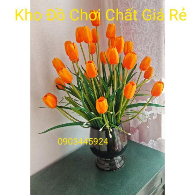 Cành Tuylip 3 bông không kèm lọ - Hoa Giả