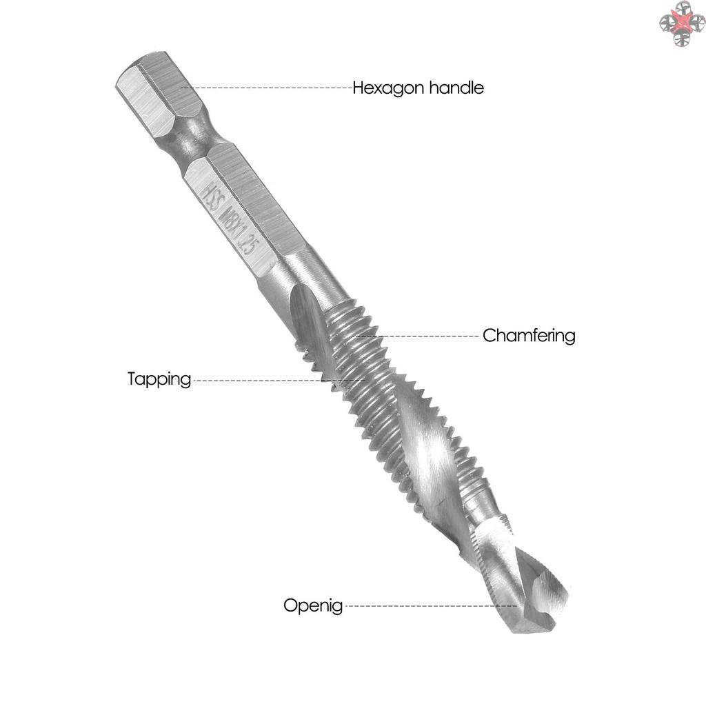 Bộ 7 Mũi Khoan Hss M3-M12 1 / 4 Inch