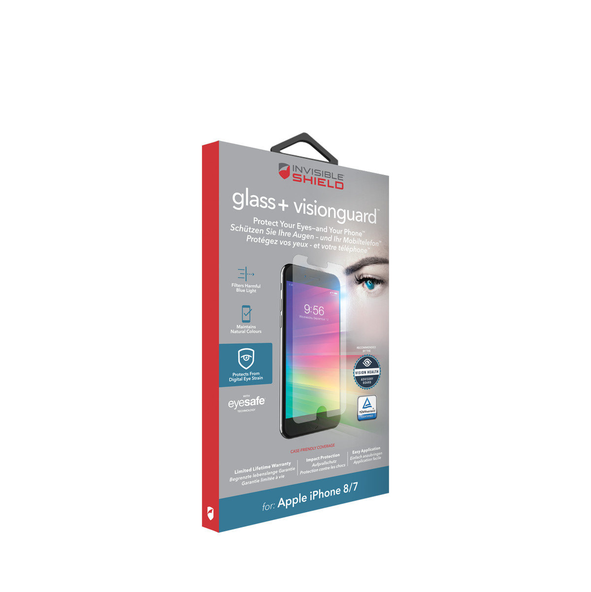 Miếng dán màn hình cường lực chống ánh sáng xanh bảo vệ mắt InvisibleShield dành cho iPhone - Hàng Chính Hãng