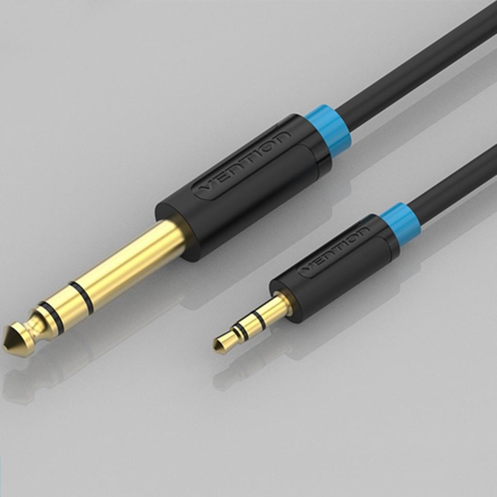 3.5mm to 6.5/6.35mm Adapter Aux Cable Male to Male for Mixer Amplifier 0.5m New