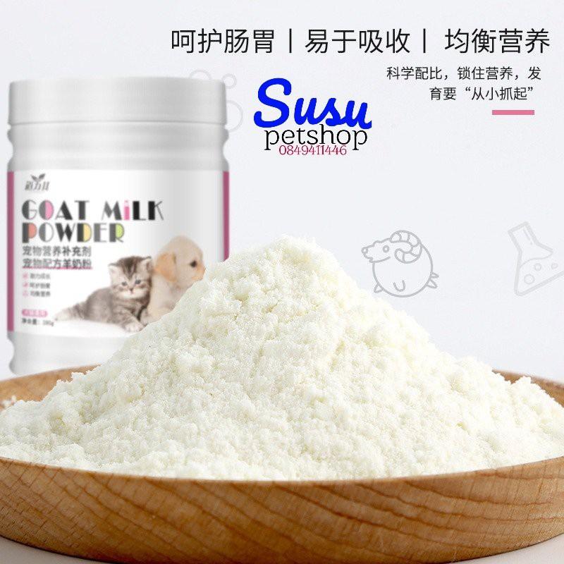 Sữa cho chó mèo GOAT MILK POWDER 280G - Bột sữa dê bổ sung canxi, vitamin, đạm, béo và khoáng