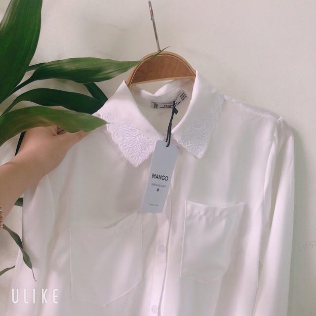 ÁO SƠ MI CỔ REN TAY DÀI XINH XUẤT SẮC