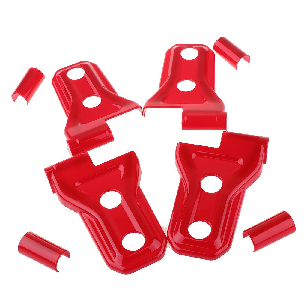 4Pcs Red Door Hinge Covers Trim Fits for 2018 Wrangler JL Unlimited