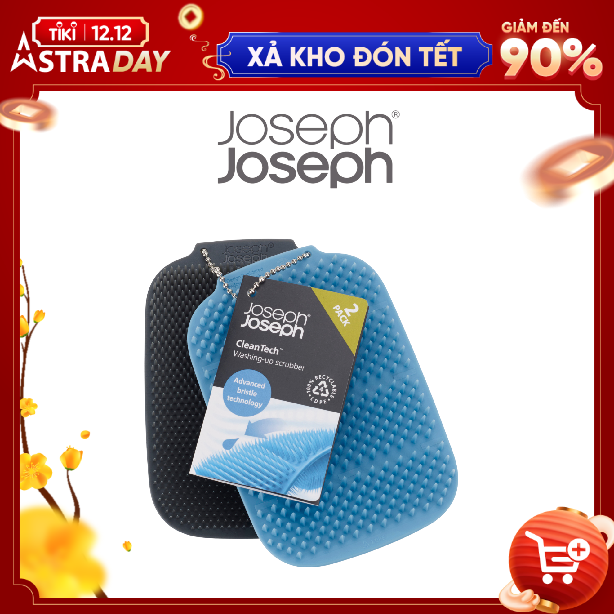 Joseph Joseph - Combo 2 miếng cọ nồi silicon CleanTech Washing-up Scrubbers 002126