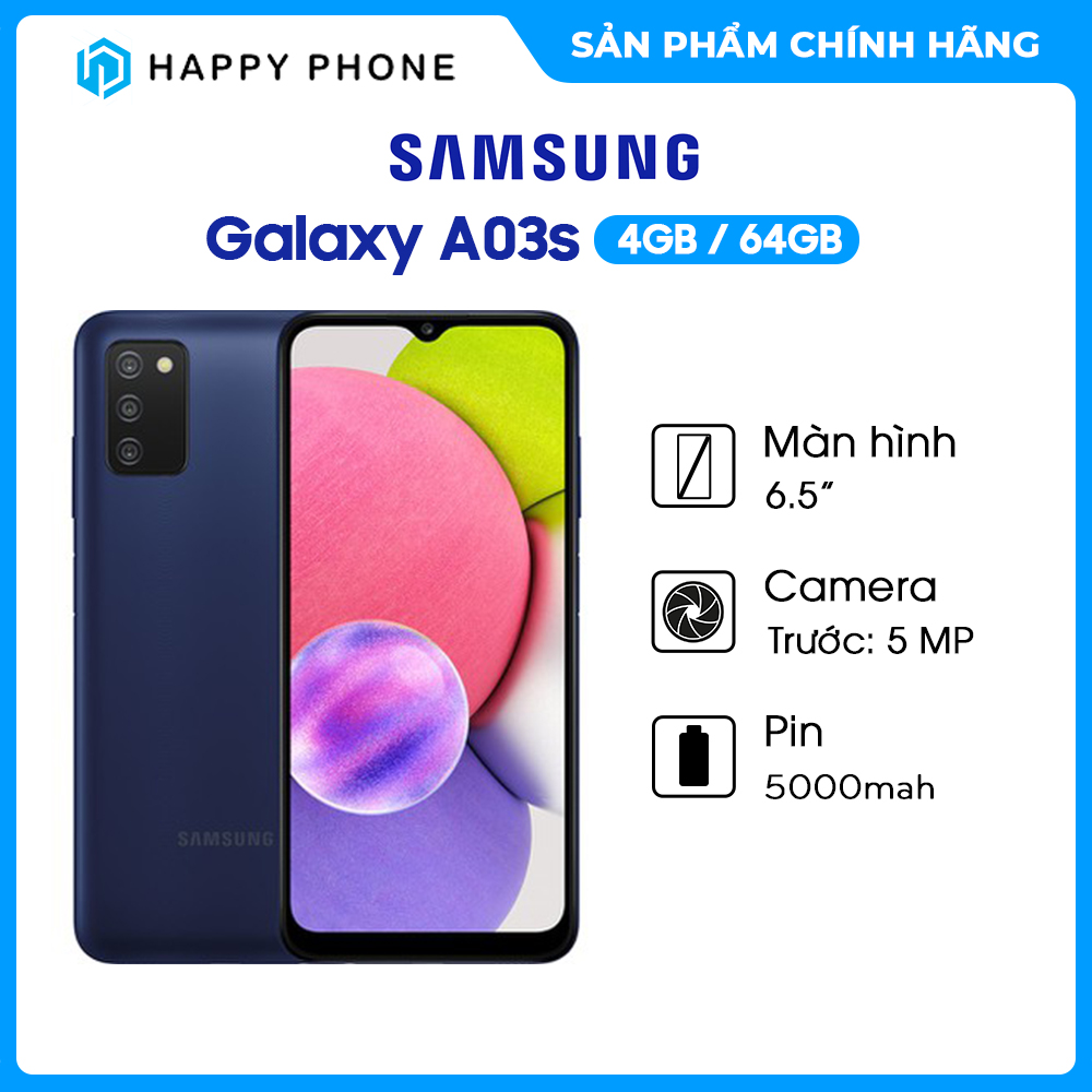 Điện Thoại Samsung Galaxy A03s (4GB/64GB) - Hàng Chính Hãng - Đã kích hoạt bảo hành điện tử
