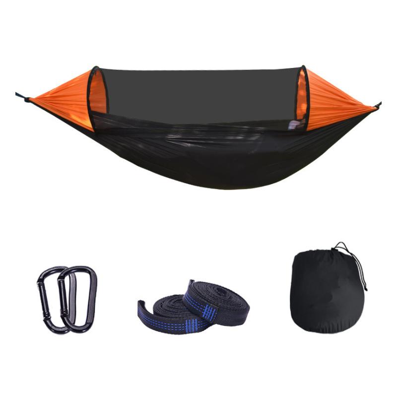 Cắm Trại Lớn Võng Với Đèn Bắt Muỗi 2 Người Bật Nhảy Dù Treo Nhẹ Võng Cây Dây Xích Đu Võng