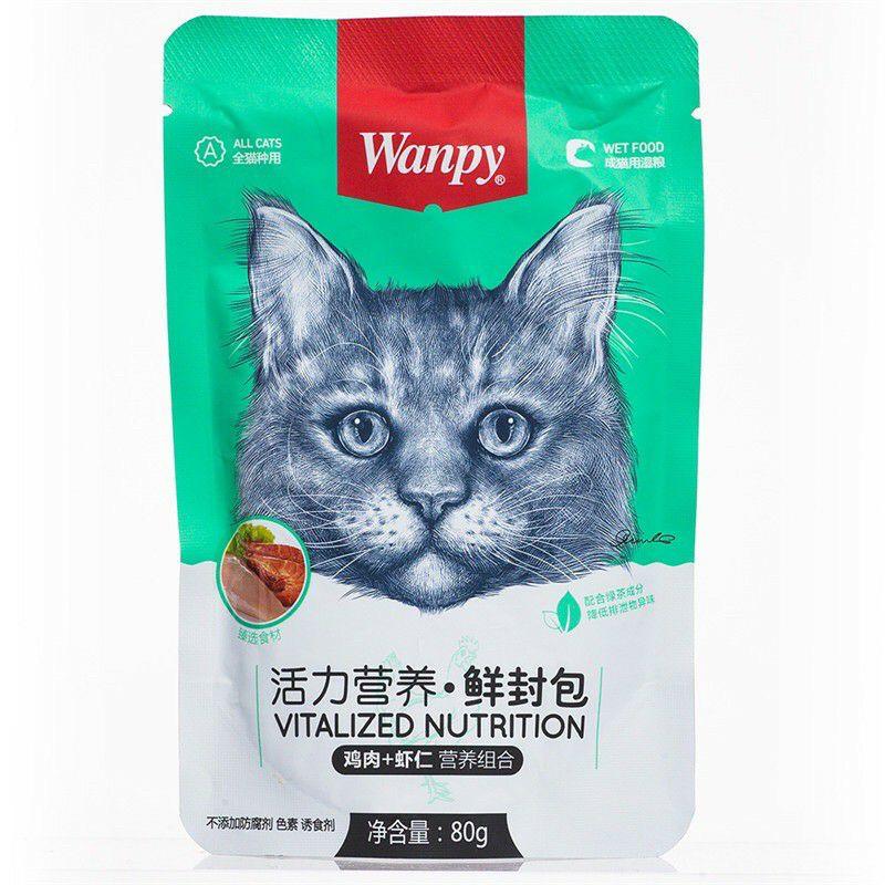 Pate cho mèo Wanpy gói 80g mix tổng hợp 7 vị