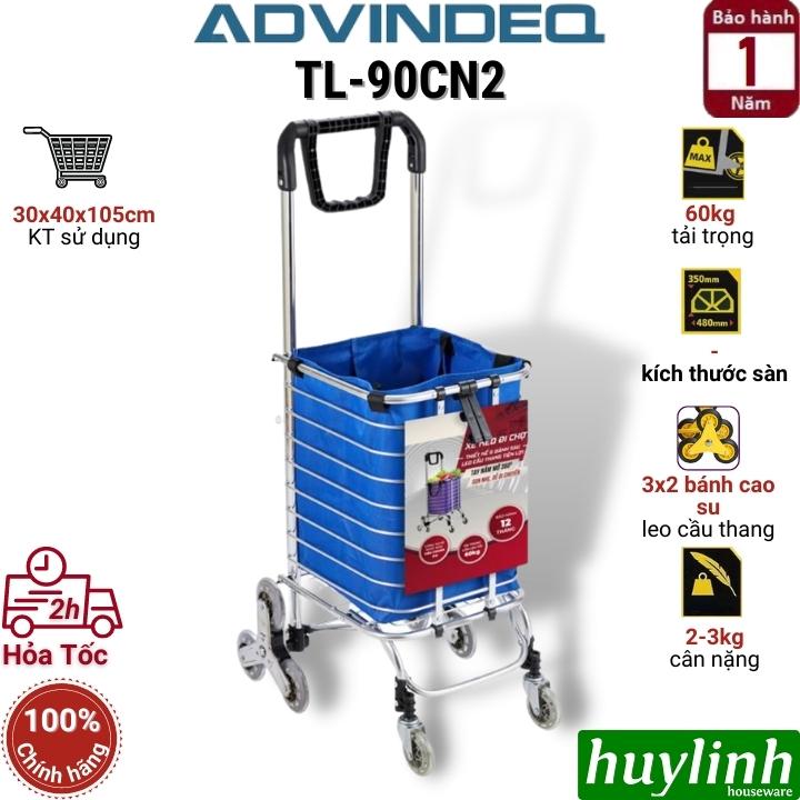 Xe kéo đi chợ leo cầu thang Advindeq TL-90CN2 - Model mới - Chính hãng