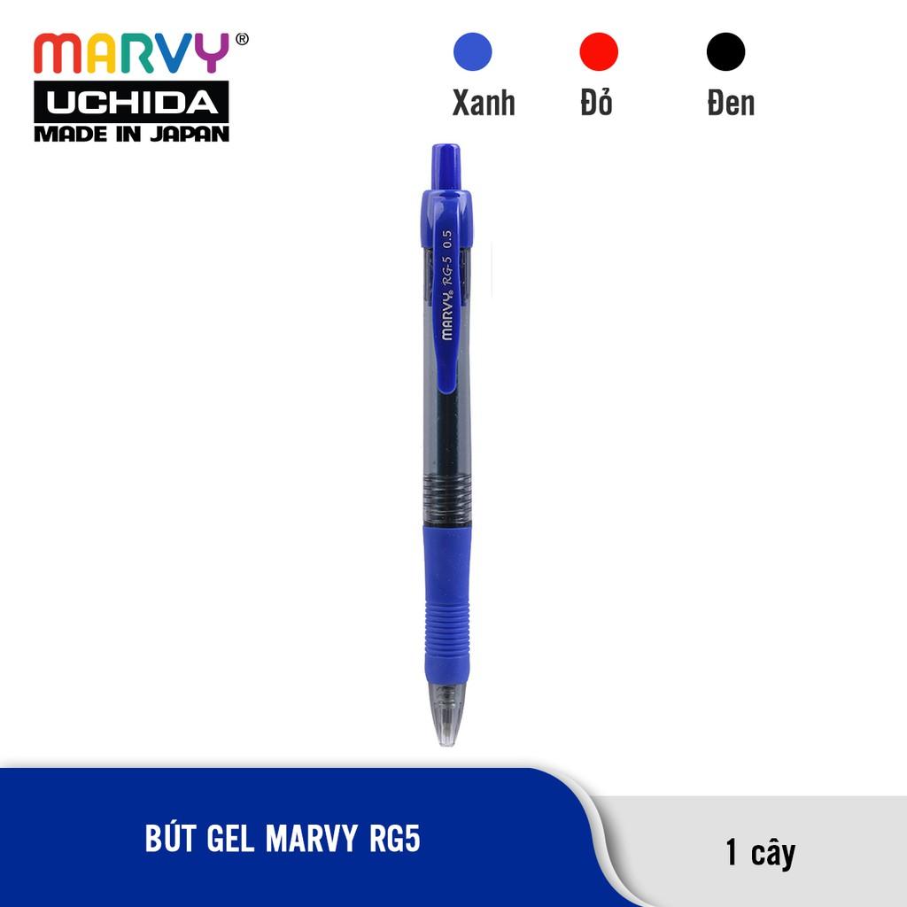 Hộp 12 cây Bút gel bấm MARVY RG5 ngòi 0.5mm