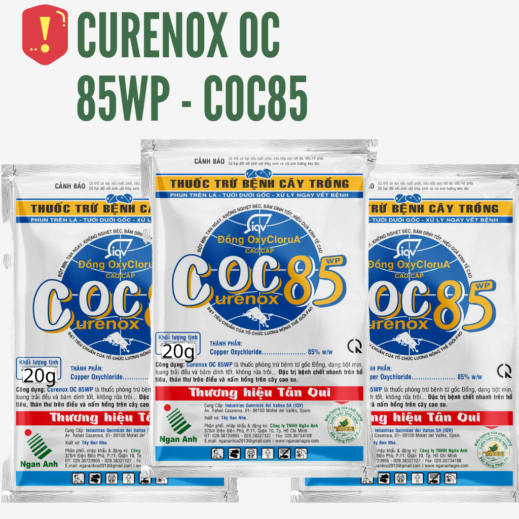 Thuốc Bảo Vệ Thực Vật Bình Dương - COC 85 Curennox OC 85WP - COC85