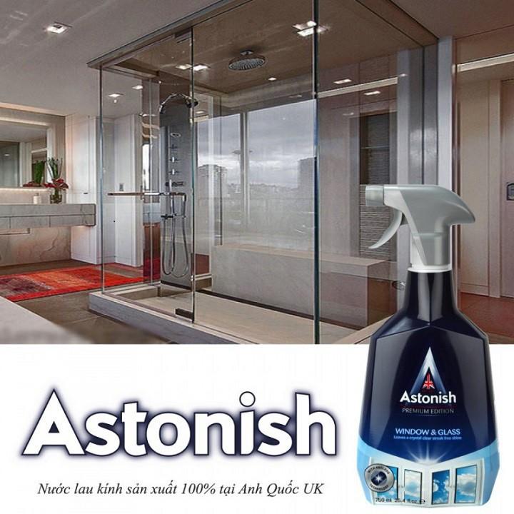 Nước lau kính hữu cơ Astonish C6950_750ml tẩy vết ố băng keo dầu nhớt trên kính cửa sổ nhà tắm