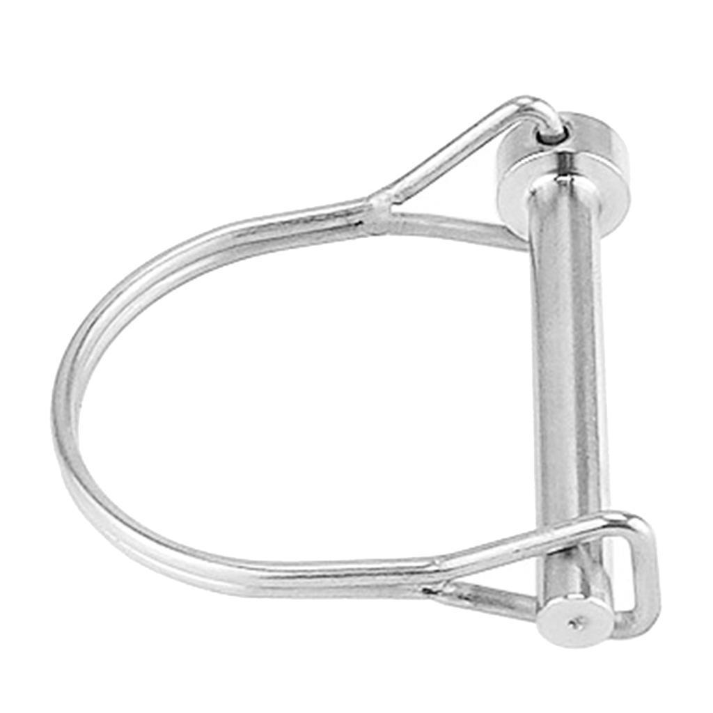 2-4pack 6.3x50mm 316 Stainless Steel Round Arch Locking Lock Pin for Marine