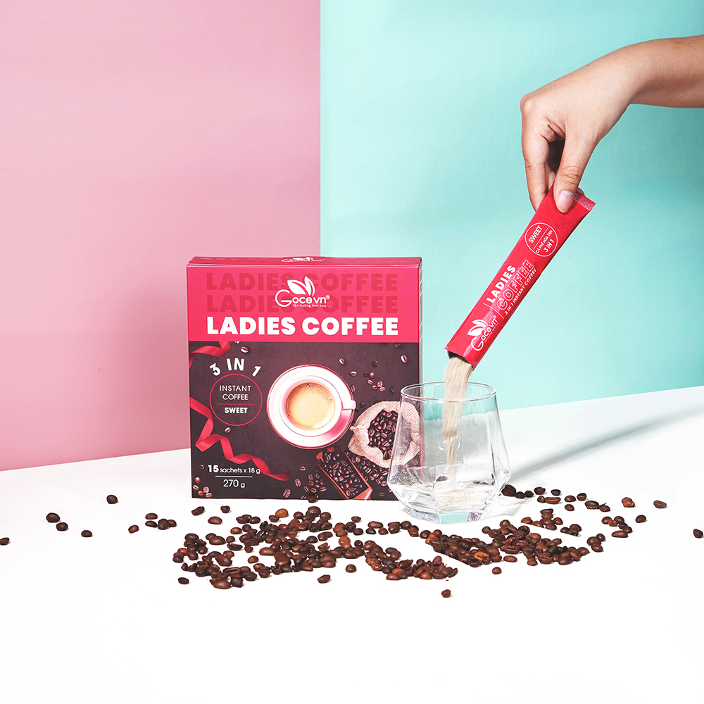 Ladies Coffee - Cafe Nữ hòa tan 3 trong 1 - 270g (15 gói x 18g)