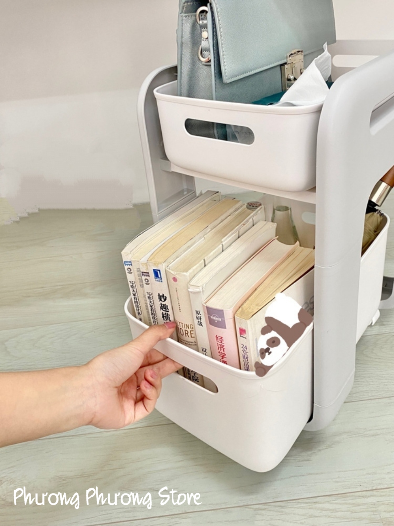KỆ TỦ ĐỂ ĐỒ ĐA NĂNG TIỆN ÍCH CÓ BÁNH XE NGĂN KÉO TRƯỢT HÀNG XUẤT NHẬT