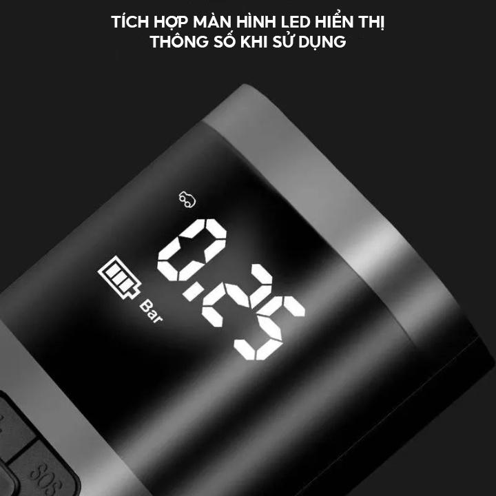 Máy Bơm Điện Mini Cầm Tay Có Dung Lượng Pin 10.000mah Có Màn Hình Led Hiển Thị Thông Số Đỉnh Của Chóp