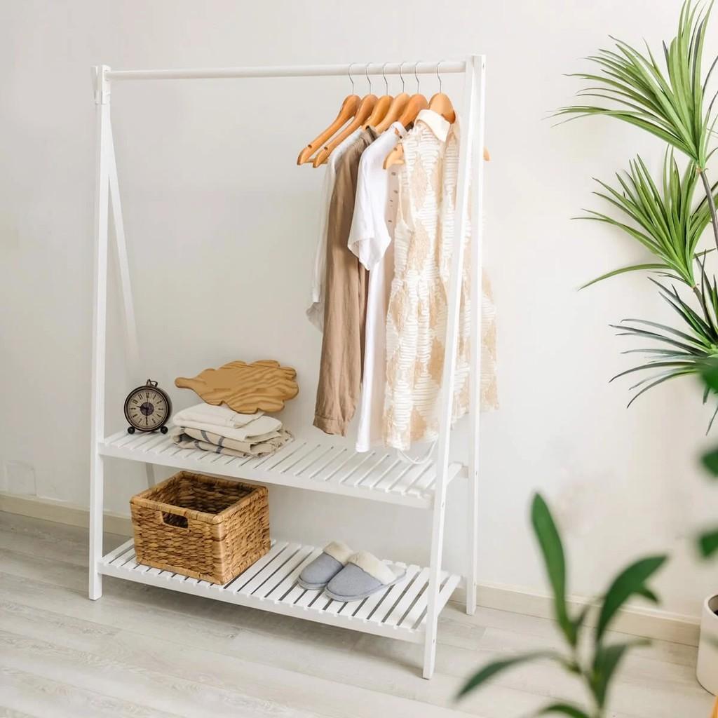 Giá Treo Quần Áo Chữ A Bằng Gỗ Thông Hanger 2F Size M Natural - Nội Thất Kiểu Hàn