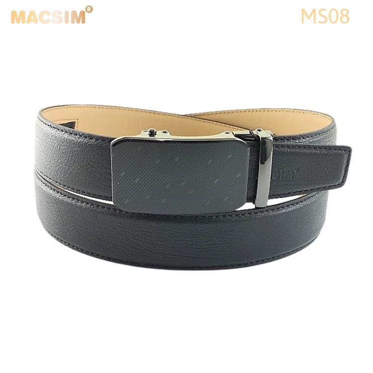 Thắt lưng nam -Dây nịt nam da thật cao cấp nhãn hiệu Macsim MS08