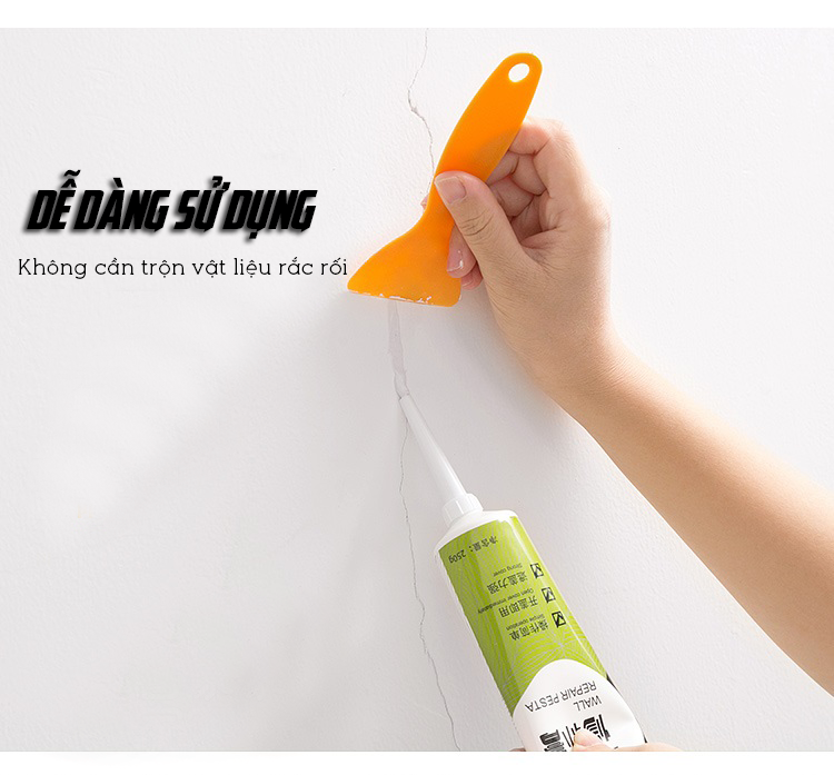 Tuýp Keo Vá Tường Chống Bong Tróc, Trám Vết Nứt Tường - Hàng Nhập Khẩu
