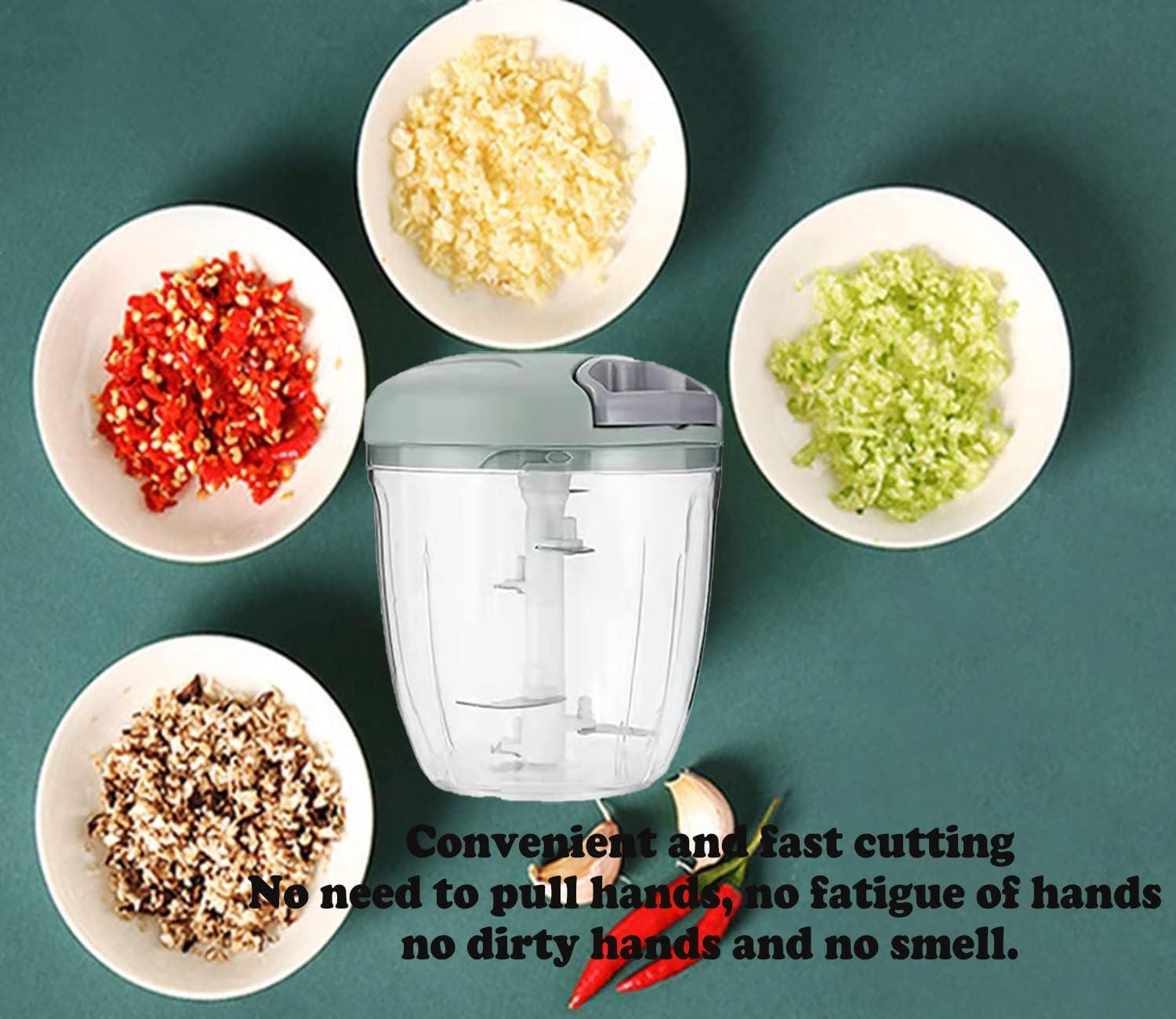 Cối xay thủ công 5 giây, cắt và trộn 900ml rau, thịt, các loại hạt và hành