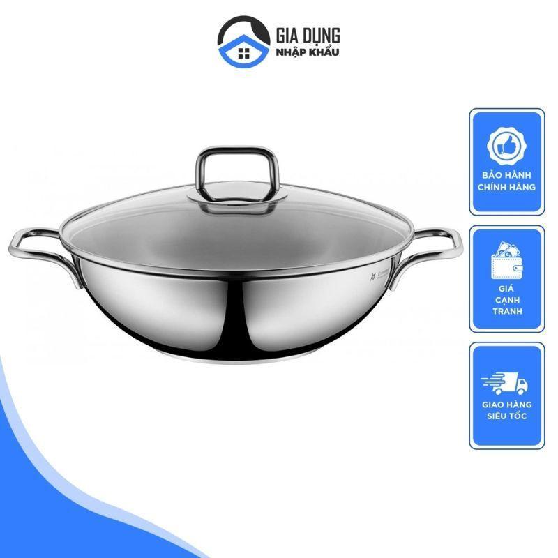 Chảo 2 Quai WMF Wok Party 28cm Nhập Đức, Chảo Bếp Từ Sâu Lòng Chất Liệu Thép Không Gỉ, Dẫn Nhiệt Tốt, Nhập Đức