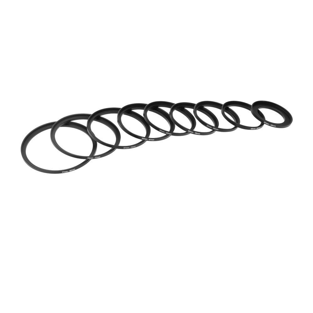 37 49 52 55 58 62 67 72 77 82mm 18pcs Metal Step Up Rings Len Adapter Filter