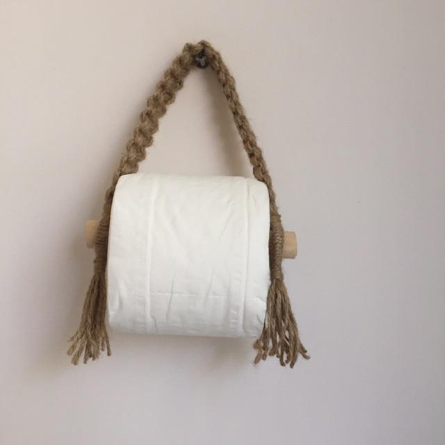 Giá treo giấy vệ sinh - Sản phẩm làm handmade từ dây thừng - Ảnh thật