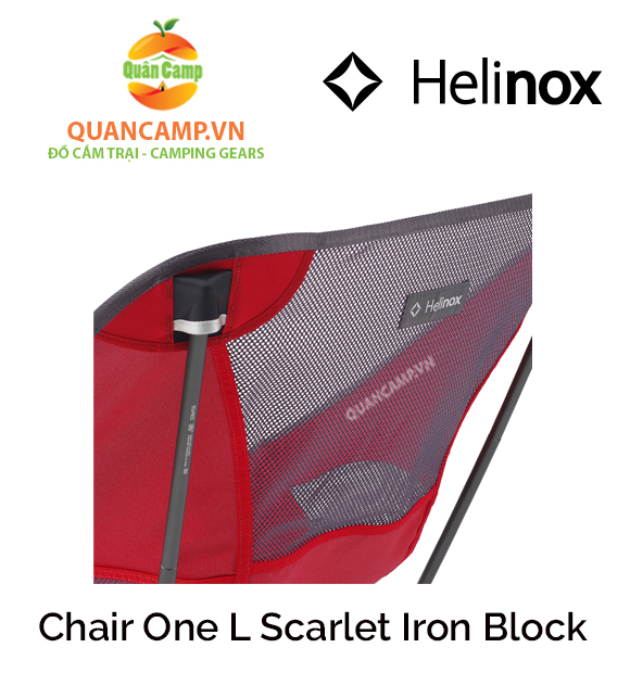 Ghế dã ngoại xếp gọn Helinox Chair One L Scarlet Iron Block