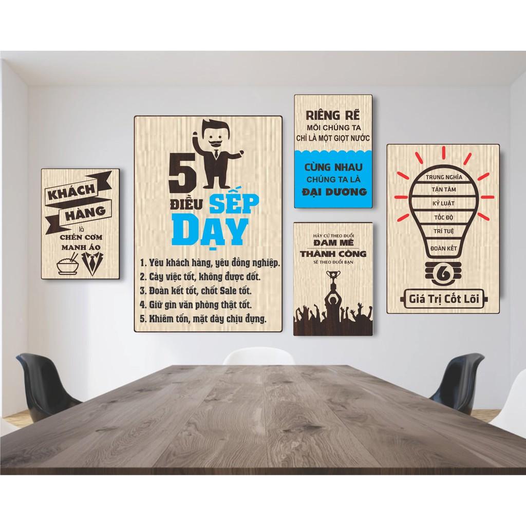 Tranh Treo Tường Văn Phòng Tạo Động Lực Decor Trang Trí- 5 Điều Sếp Dạy