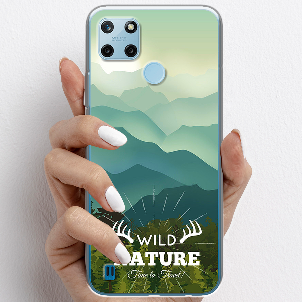 Ốp lưng cho Realme C25Y nhựa TPU mẫu Núi non