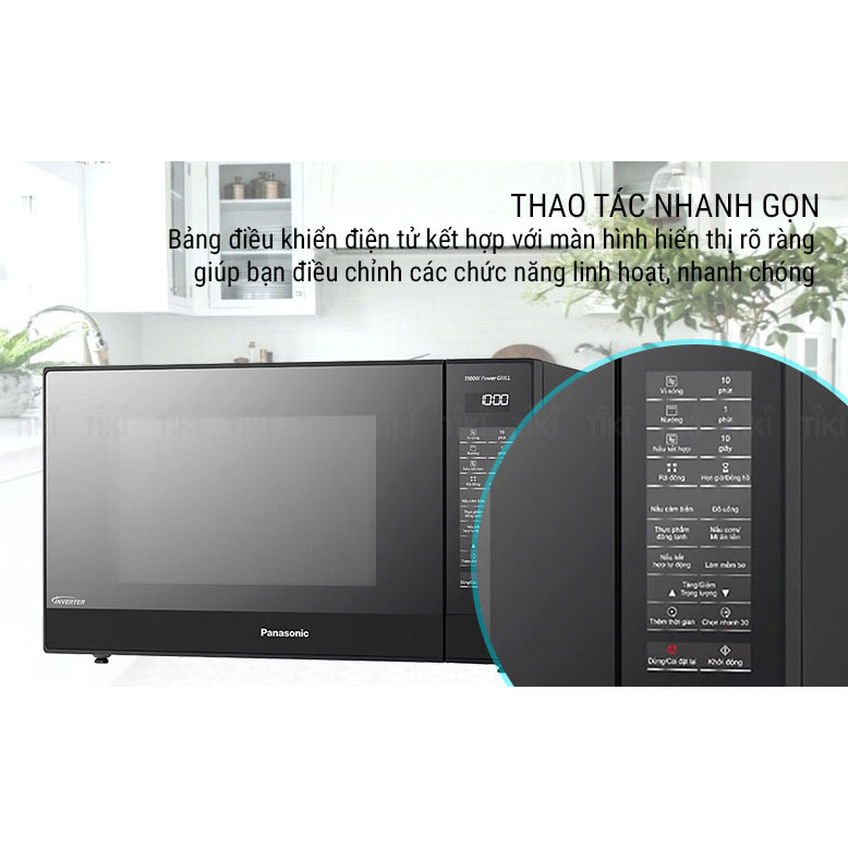 Lò Vi Sóng Inverter Có Nướng Panasonic NN-GT65JBYUE  - Hàng Chính Hãng