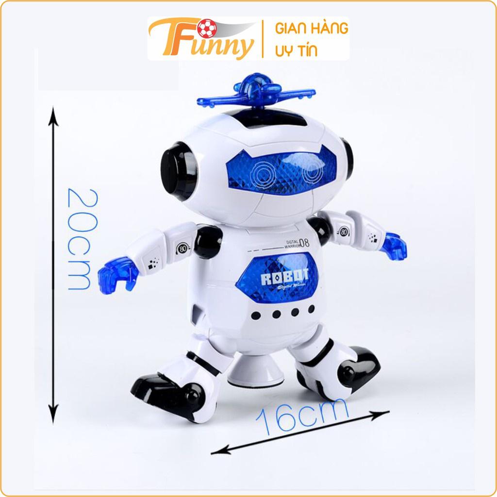 Robot nhảy múa xoay 360 độ có chong chóng xoay cao cấp siêu dễ thương dành cho bé
