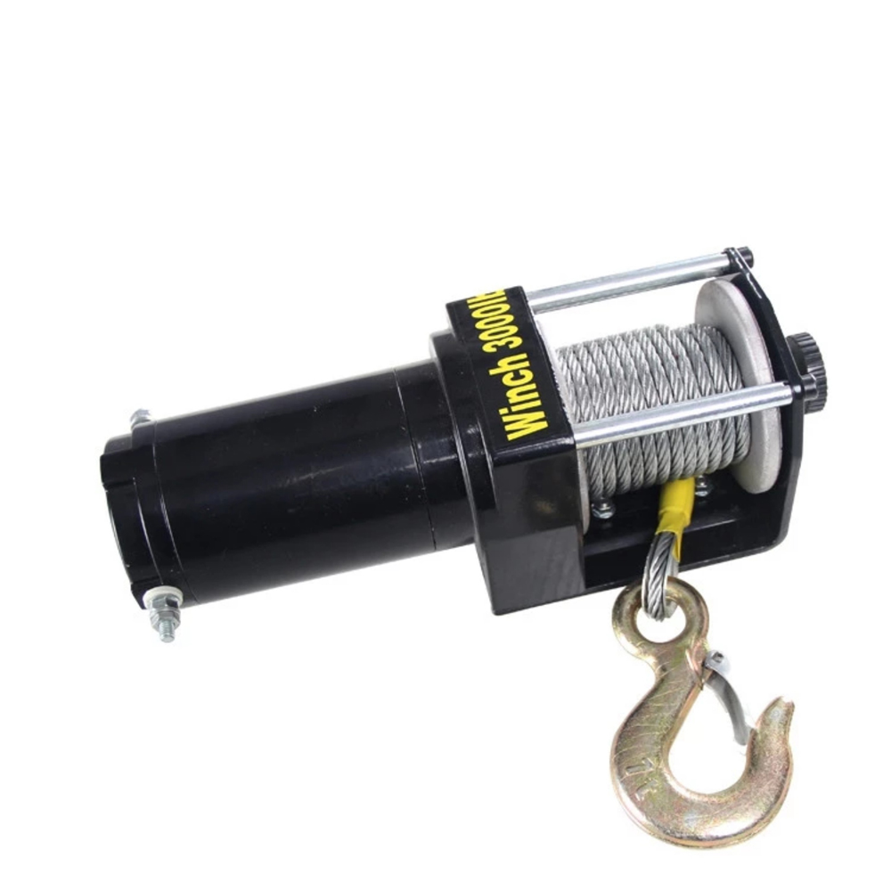 Tời Cứu Hộ Ô Tô ABG 12V 3000 LBS - Tời Ắc Quy Thiết Kế Chuyên Dụng Cho Cứu Hộ, Giúp Nâng, Hạ, Kéo Các Vật Nặng, Ô Tô - Hàng Chính Hãng