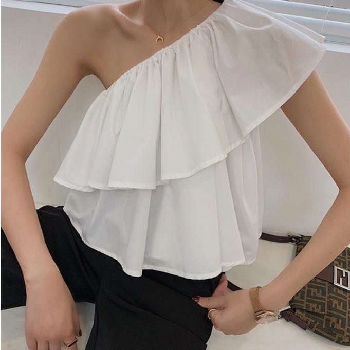 Áo Lệch Vai Tiểu Thư,Áo Lệch Vai Đi Biển, Áo Lệch Vai Sang Chảnh, Áo Lệch Vai Bèo_A8