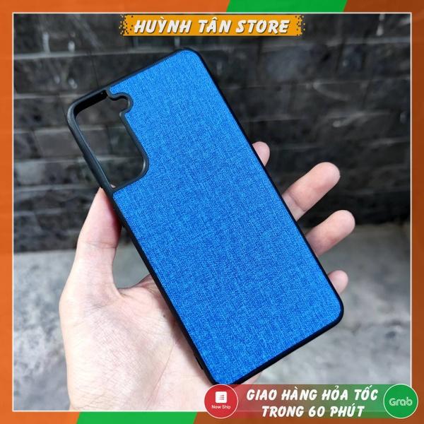 Ốp lưng s21 plus s21 plus 5g chống vân tay nhựa cứng viền đen giả vải JEAN 1 màu phụ kiện huỳnh tân store