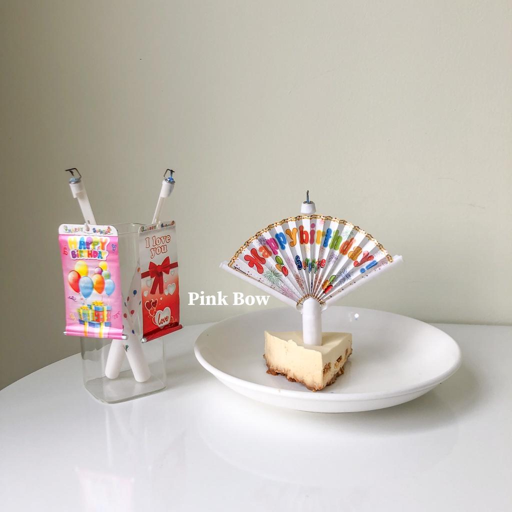 Nến sinh nhật độc lạ tạo bất ngờ bung ra hình Chú hề/ Quạt/ Trái tim/ I love you/ Hộp quà