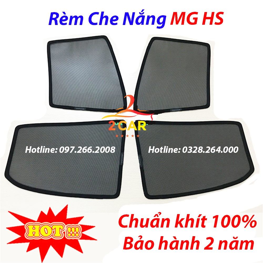 Rèm che nắng xe MG HS, 1 bộ 4 cánh có hít nam châm cao cấp