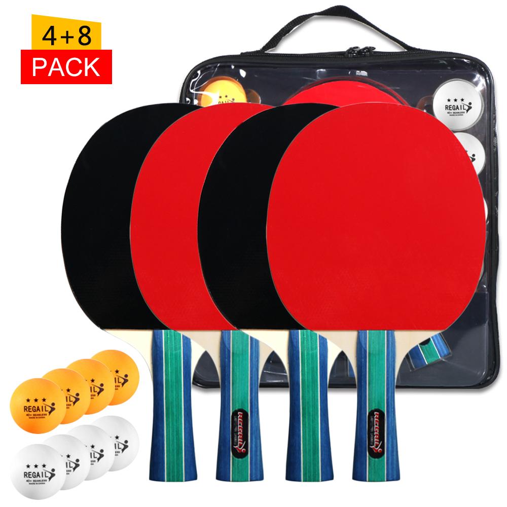 2 cặp vợt và 8 quả bóng bàn đánh bóng bàn Paddles chất lương cao