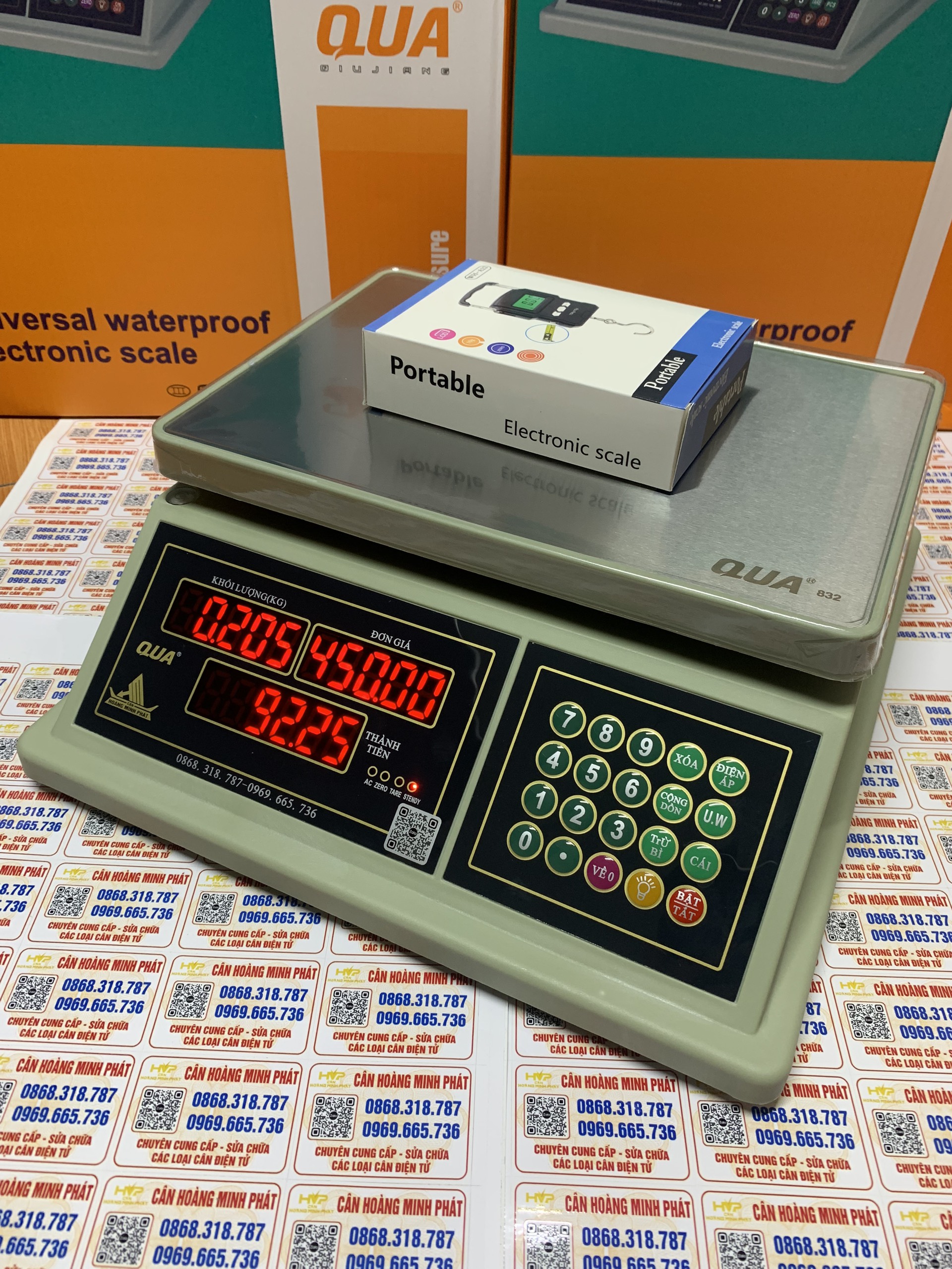 Cân điện tử QUA832 chống nước 30kg 40kg HOÀNG MINH PHÁT