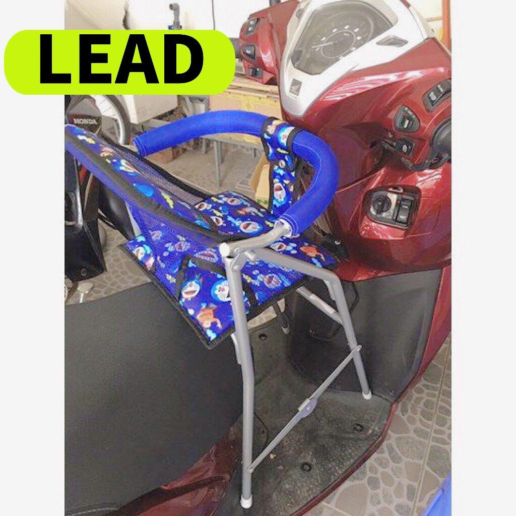 Ghê ngồi xe Lead an toàn cho bé , GHẾ GA XẾP SẮT SƠN TĨNH ĐIỆN