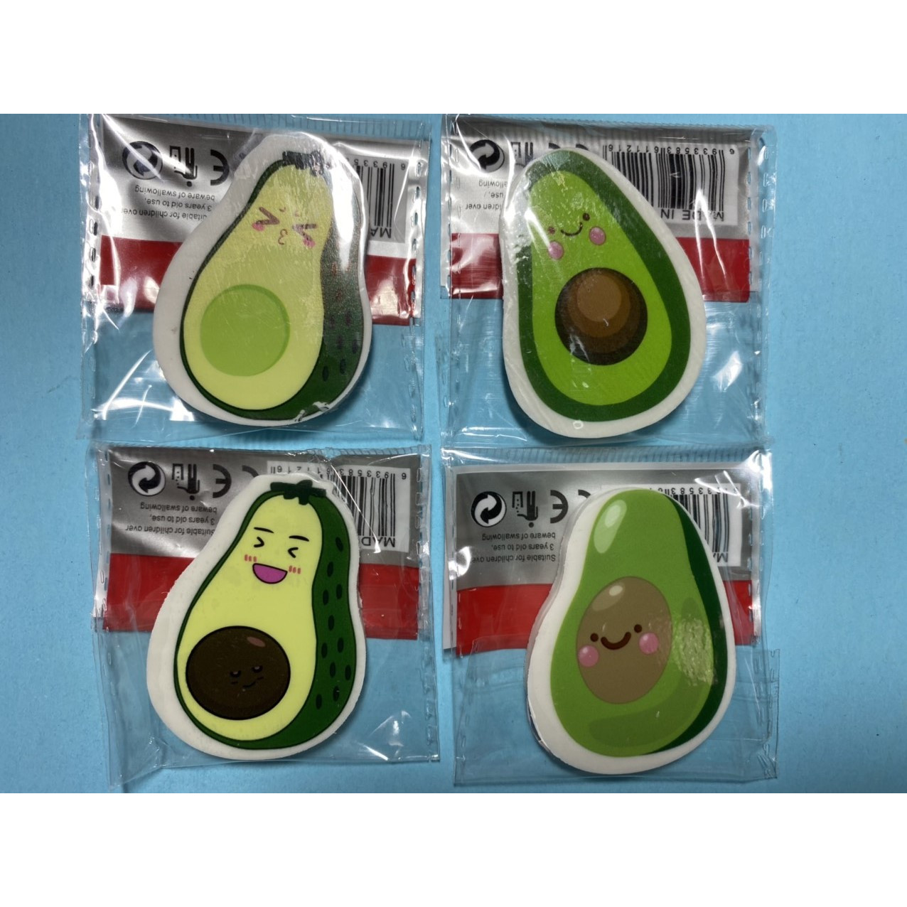 Combo 4 gôm bút chì hình trái bơ ngộ nghĩnh