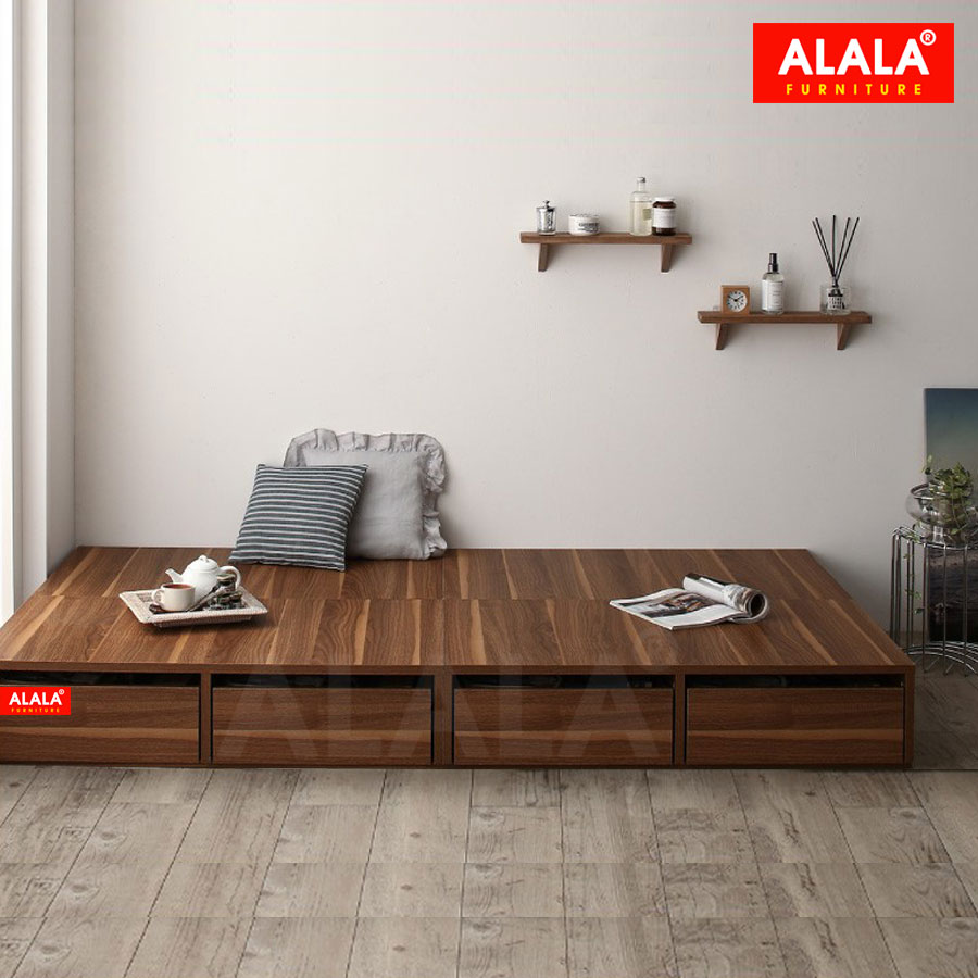 Giường ngủ ALALA48 + 4 hộc kéo / Miễn phí vận chuyển và lắp đặt/ Đổi trả 30 ngày/ Sản phẩm được bảo hành 5 năm từ thương hiệu ALALA/ Chịu lực 700kg