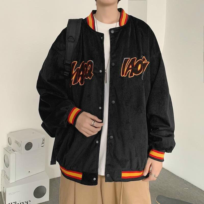 Áo bomber jacket nhung khoác nam nữ unisex gió cúc bấm form rộng local brand ulzzang phong cách hàn quốc đep IAO