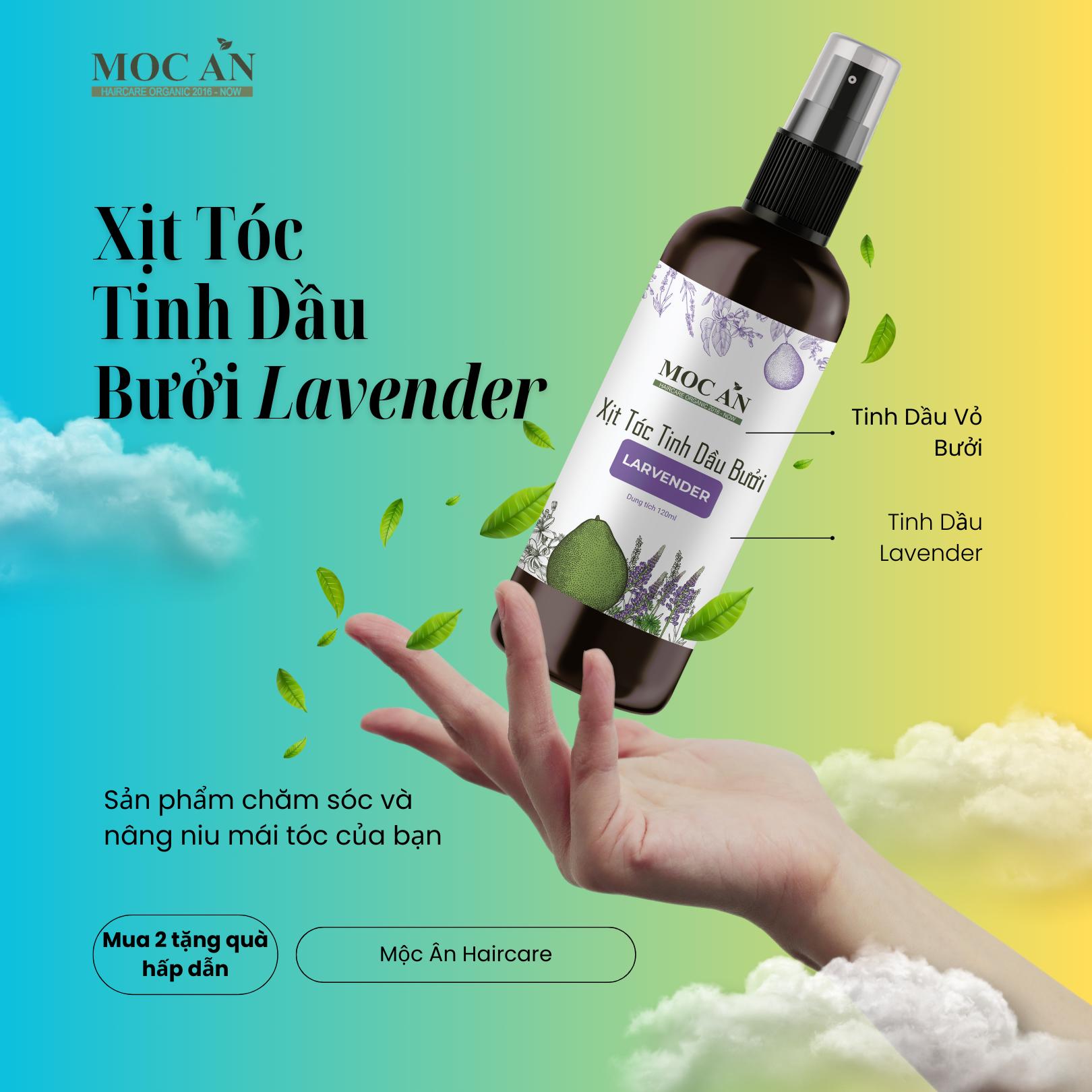 Xịt Tinh Dầu Larvender 120ml Dưỡng Tóc Mộc Ân Haircare