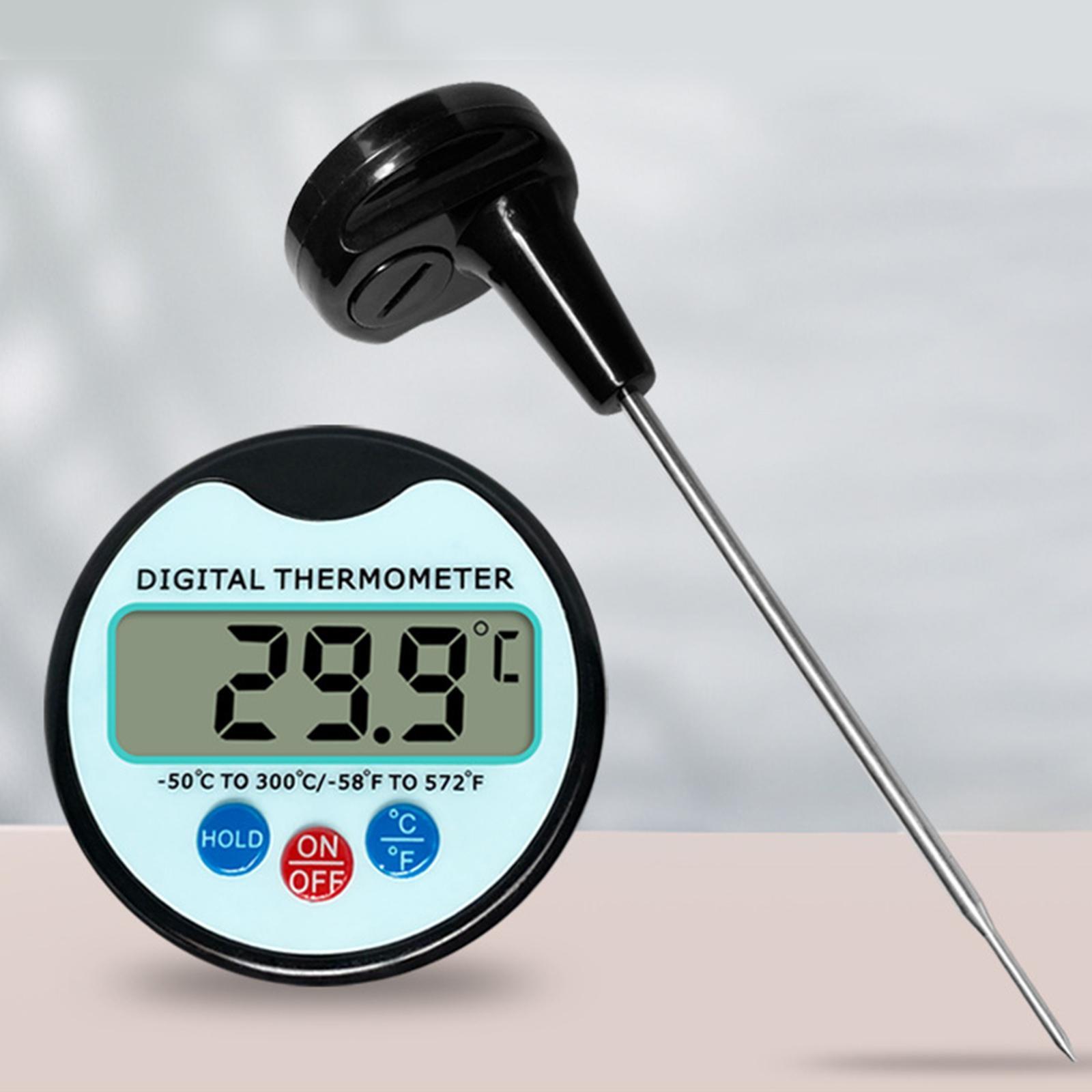 Portable Meat Thermometer Accessories °C/°F Cooking Tools LCD Screen Instant Read Baking Thermometer for Kitchen Deep Fry Milk Baking Oven