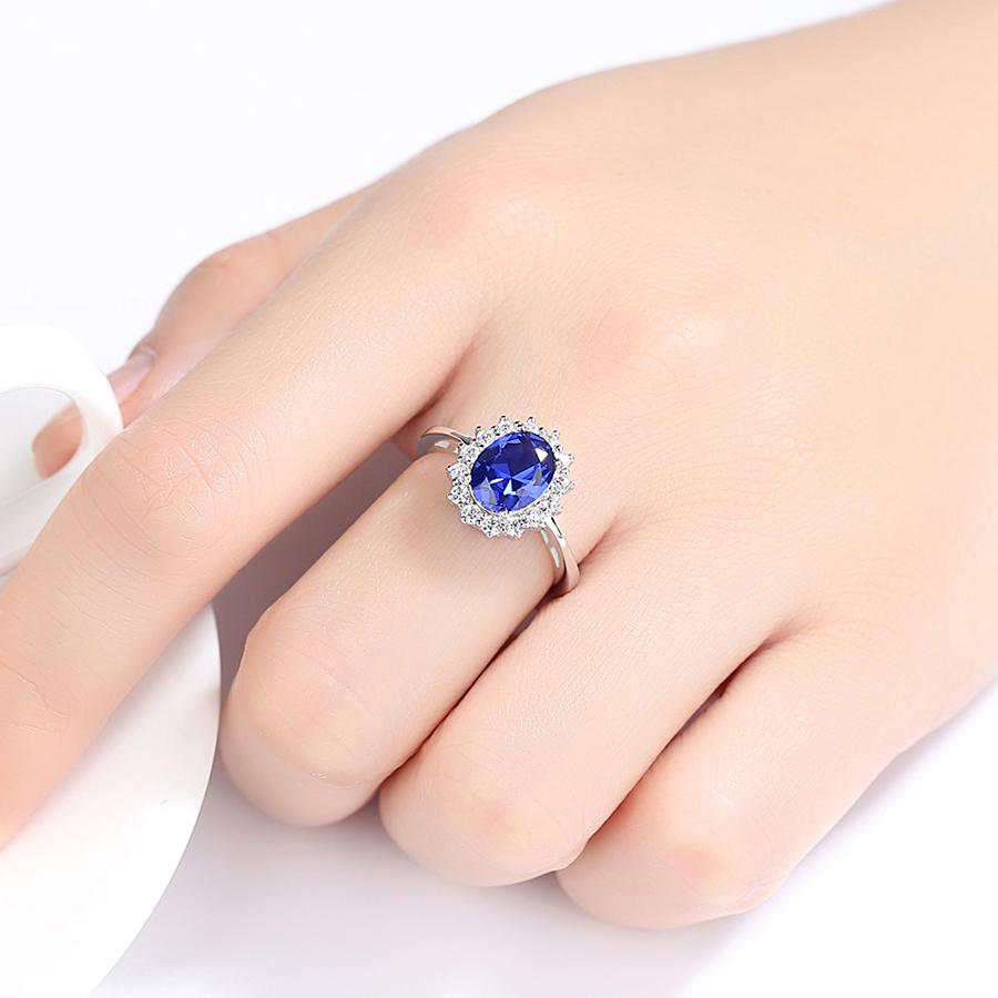 Bộ Trang Sức Bạc Nữ Đính Đá 3 Món Màu Xanh Lam - BDM2319 - Bảo Ngọc Jewelry